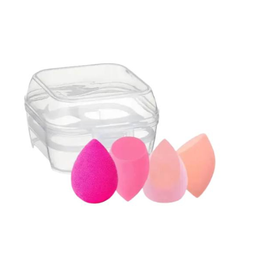 Makeup Beauty Blender Sponge Set (Pack of 4) with Storage Case