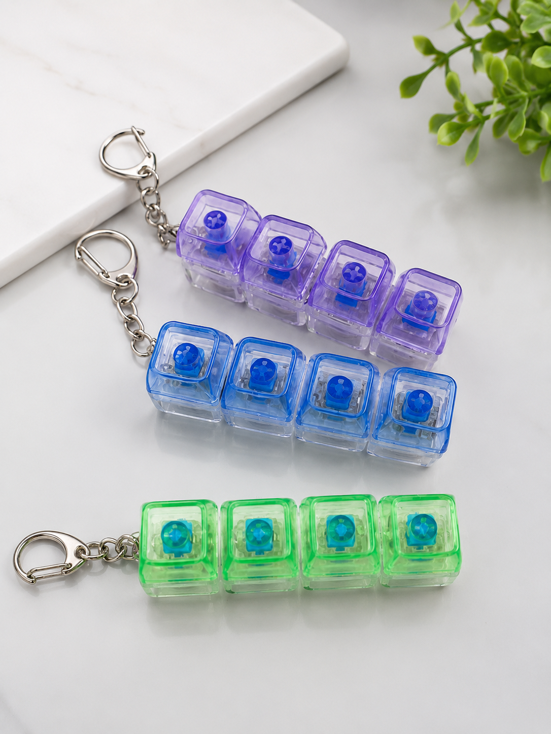 1 psc Keyboard Keychain for stress Relief, Keyboard Fidget Keychain Keyboards